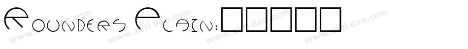 Rounders Plain字体转换